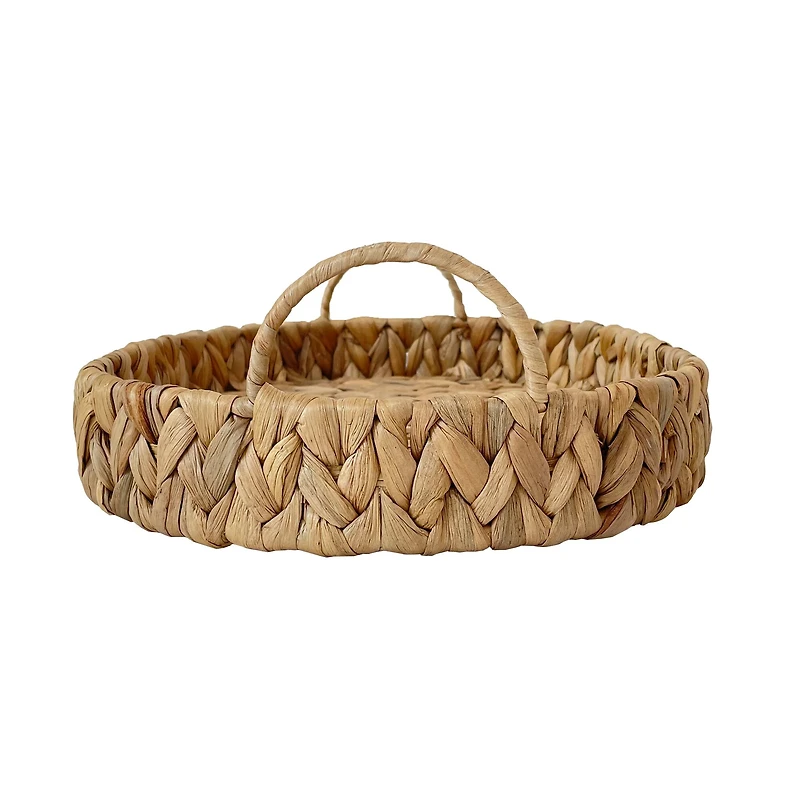 Natural Oval Woven Water Hyacinth Decorative Tray by Ashland