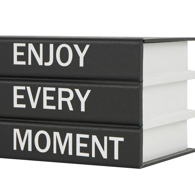 Enjoy Every Moment Canvas Storage Book Box Set
