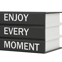 Enjoy Every Moment Canvas Storage Book Box Set