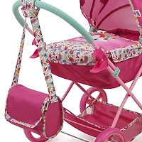 509 Crew Baby Alive Pink and Rainbow Deluxe Classic Doll Pram