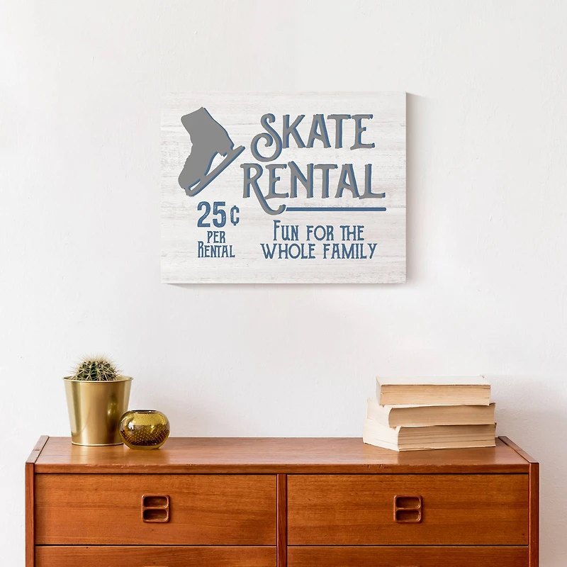 Skate Rental 14x11 Canvas Wall Art