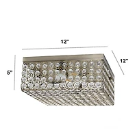 Lalia Home Classix 12" Antique Brass 2-Light Square Flush Mount