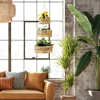 NEX™ 3-Tier Natural Kitchen Fruit Storage Wicker Baskets