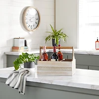 Brown Wood Boho Style Bottle Holder