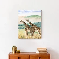Giraffe Buddies 16" x 20" Canvas Wall Art