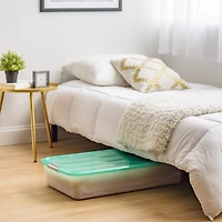 IRIS® 50qt. Mint Green & Clear Underbed Storage Box with Latching Lid