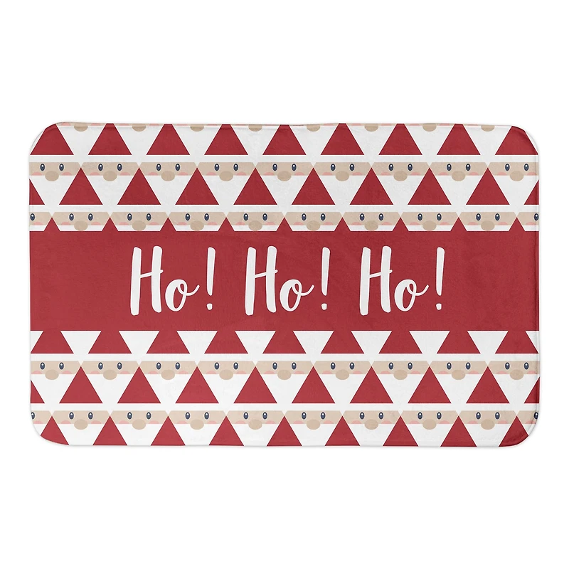 Geo Santa Pattern Bath Mat