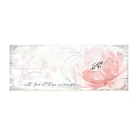 6" x 15.75" With God All Things Wood Plaque