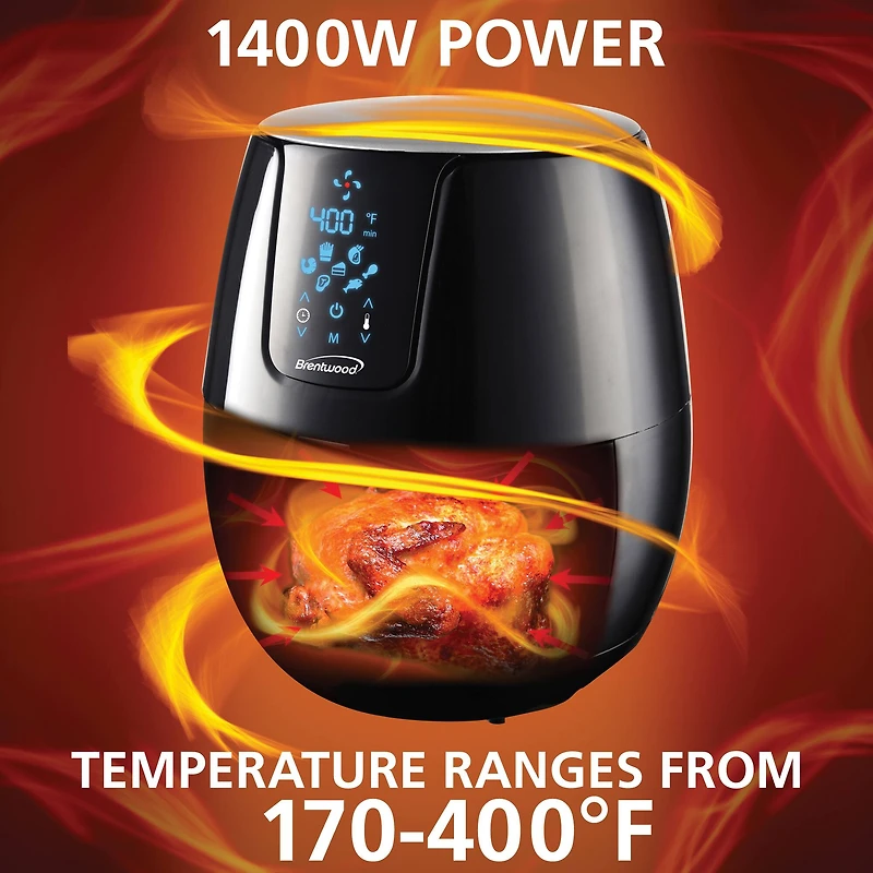 Brentwood 5qt. 1400 Watt Electric Digital Air Fryer