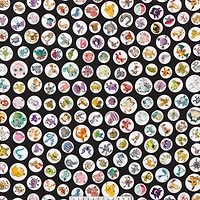 Pokémon™ Character Circles Cotton Fabric