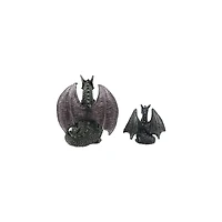 Mini Black & Silver Dragon Decoration Set by Ashland®