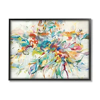 Stupell Industries Exciting Tropical Shapes Abstraction Wall Art in Black Frame