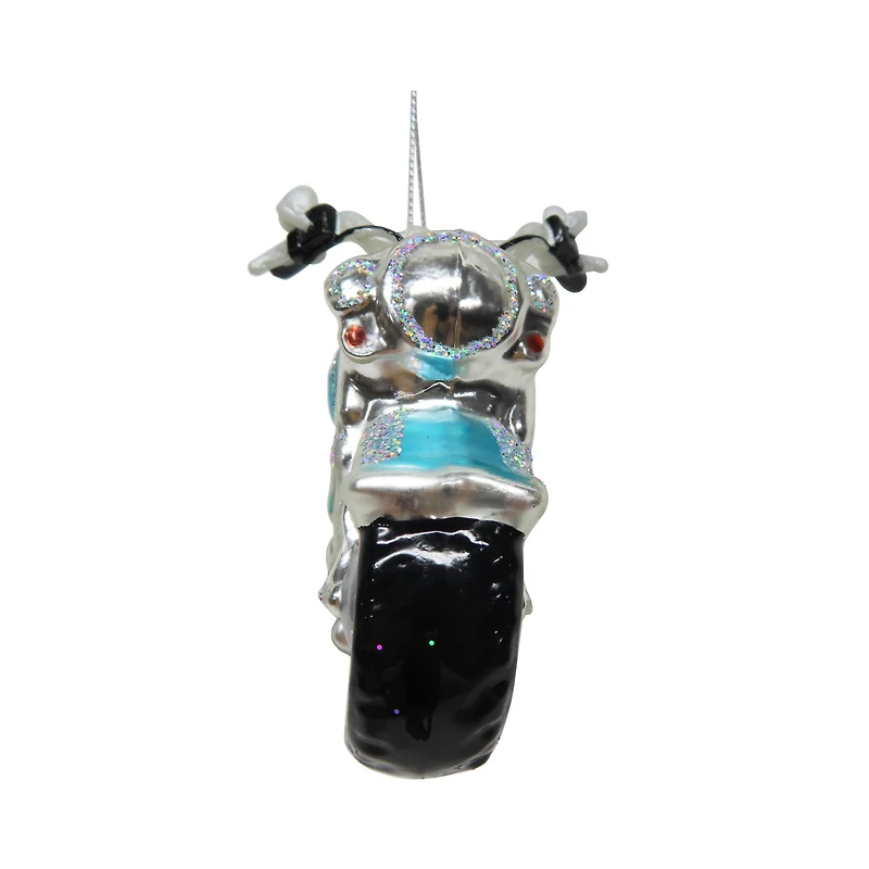 5" Beach Motorcycle Glass Ornament by Ashland®