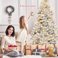 7.5ft. Unlit Silver Tinsel Artificial Christmas Tree