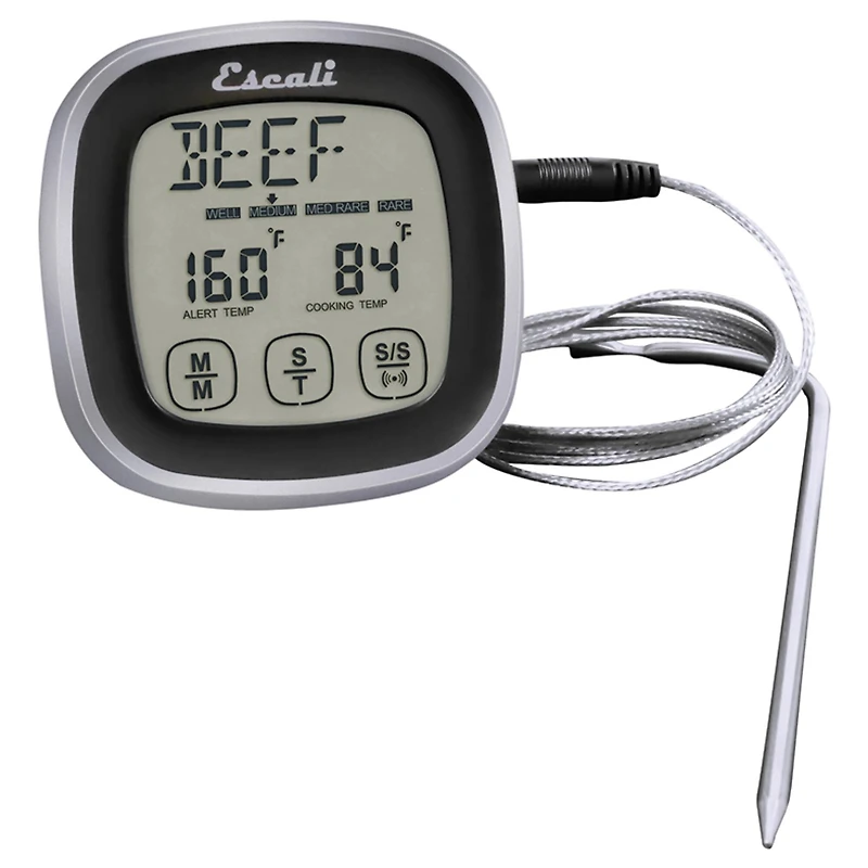 Escali Black Touch Screen Thermometer & Timer
