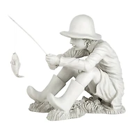 Design Toscano 17" Gone Fishing Fisherman Statue