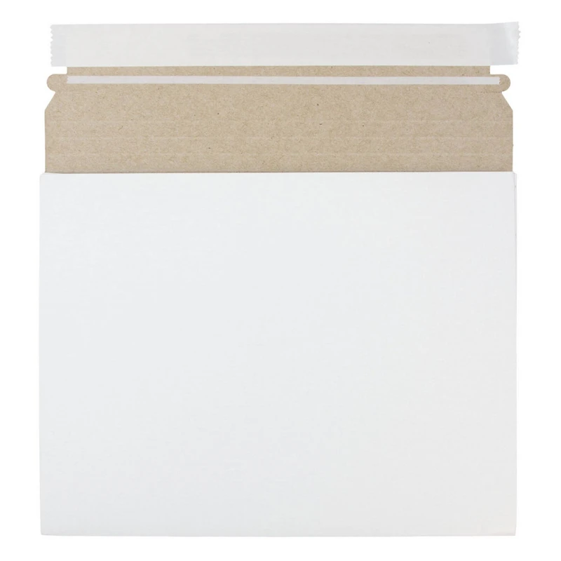 JAM Paper White Expandable Photo Mailer Peel & Seal Closure Envelopes