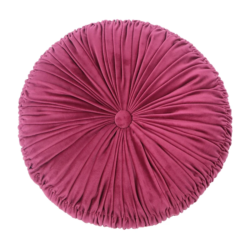 15" Pink Pleated Round Accent Pillow by Ashland®