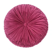 15" Pink Pleated Round Accent Pillow by Ashland®