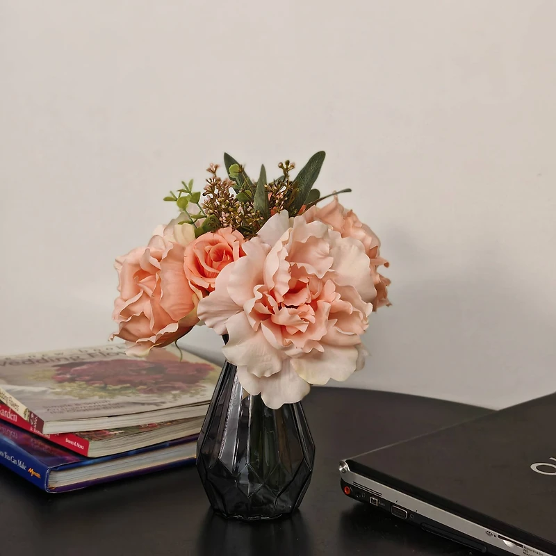 11" Pink Rose & Peony Bouquet by Ashland®