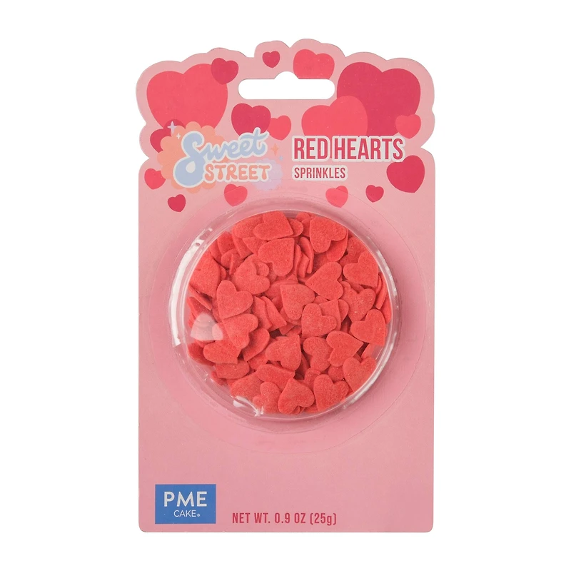 PME Cake Sweet Street™ Red Hearts Sprinkles