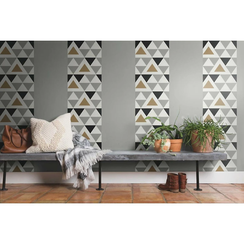 RoomMates Geometric Triangle Peel & Stick Wallpaper