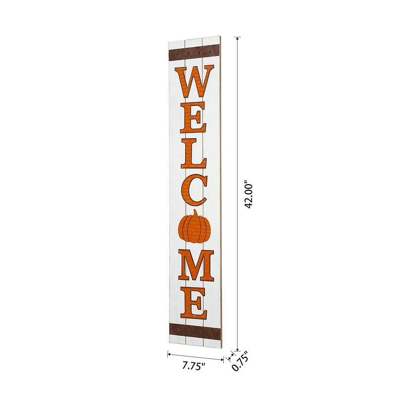 Glitzhome® 42" Fall Wooden Welcome Porch Sign