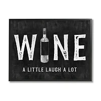 Stupell Industries Wine A Little Laugh A Lot Bottle Typography Framed Wall Art