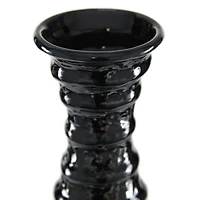 24" Black Stoneware Traditional Vase