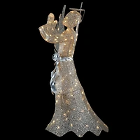 53" Pre-Lit LED Champagne Gold Praying Angel