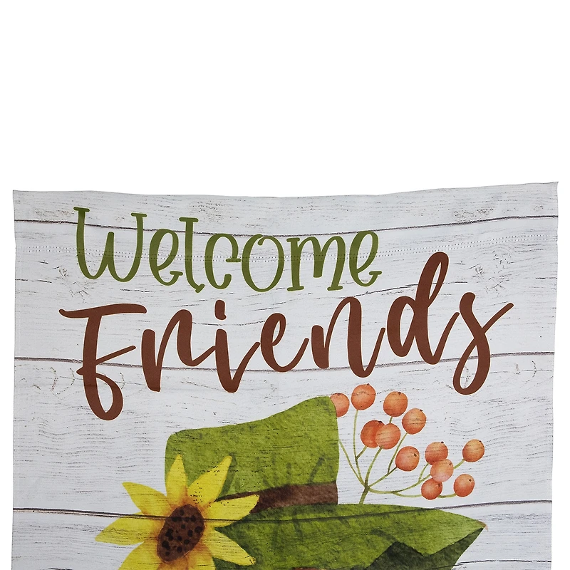 40" x 28" Scarecrow Welcome Friends Fall Harvest Outdoor House Flag