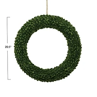 Hello Honey® 20.5" Green Paper Leaf Wreath