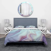 Designart 'Marbled Liquid Agate Colours' Modern & Contemporary Bedding Set
