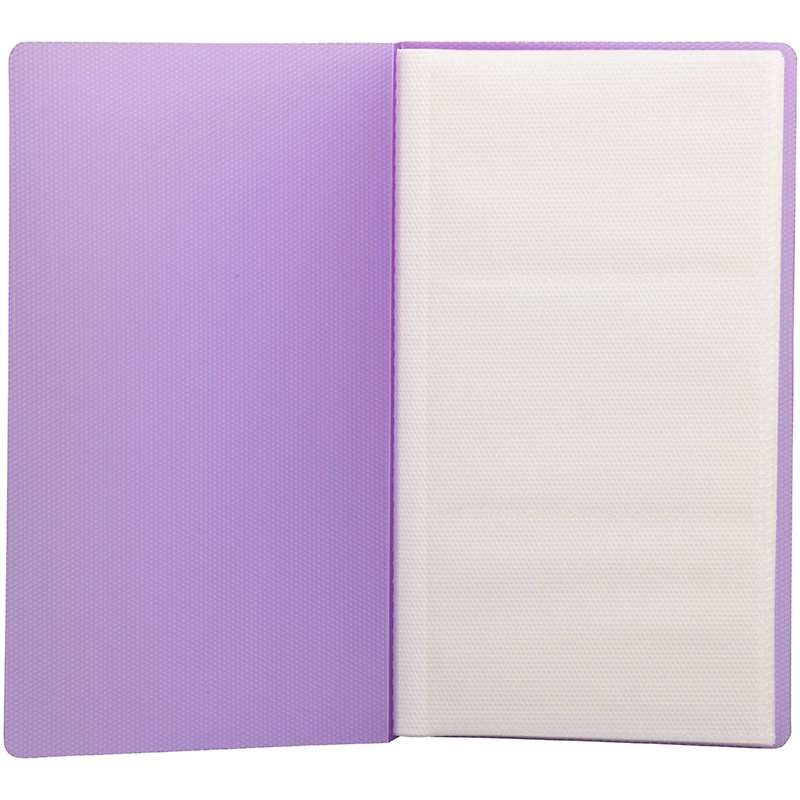 JAM Paper Purple Wallet Size Business Card Book, 12ct.