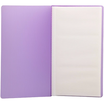 JAM Paper Purple Wallet Size Business Card Book, 12ct.