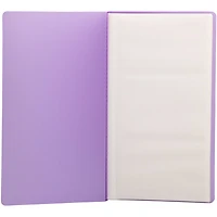 JAM Paper Purple Wallet Size Business Card Book, 12ct.