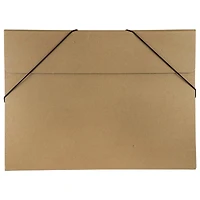 JAM Paper Brown 11" x 15" Elastic Closure Kraft Portfolio