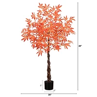 4ft. Autumn Vibrant Maple Artificial Fall Tree