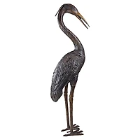 Design Toscano 37" Heron Head Low Cast Bronze Garden Statue
