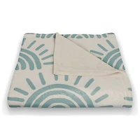 Sun Pattern Coral Fleece Blanket