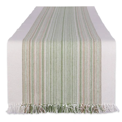 DII® 108" Thyme Striped Fringed Table Runner