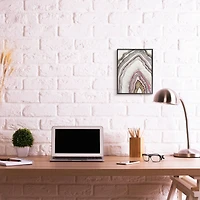 Stupell Industries Pink Neutral Geode Rock Framed Wall Art