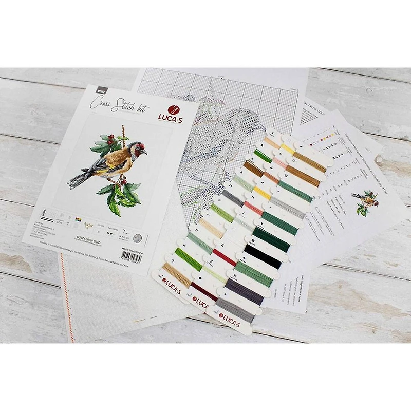 Luca-s Goldfinch Bird Counted Cross Stitch Kit