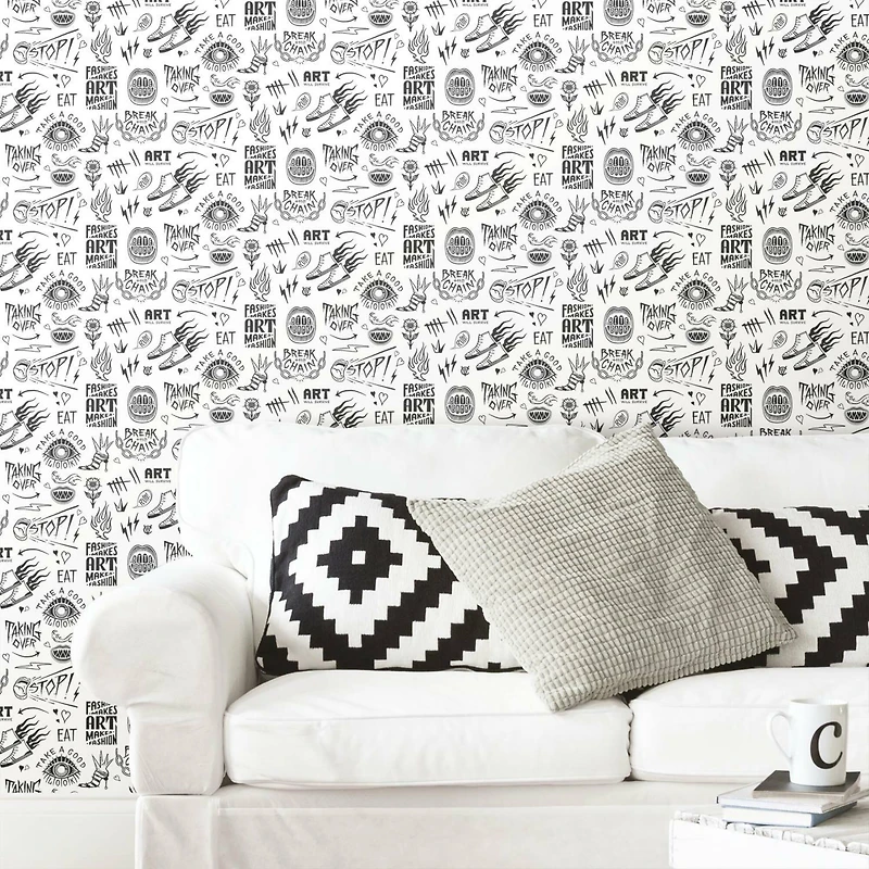 RoomMates Disney® Cruella Graffiti Peel & Stick Wallpaper