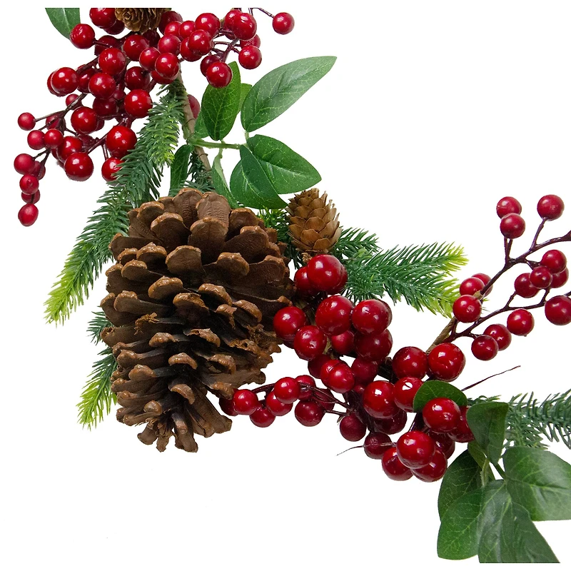 5ft. Pre-Decorated Berries & Pinecones Pine Springs Garland
