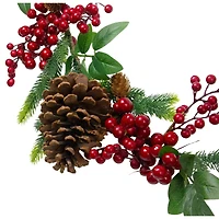 5ft. Pre-Decorated Berries & Pinecones Pine Springs Garland