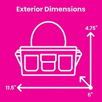 Everything Mary 11.5" Red Plaid Christmas Deluxe Store & Tote Craft Organizer Bag