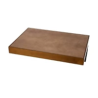 Glitzhome® Rectangle Wood Geometric Trays Set