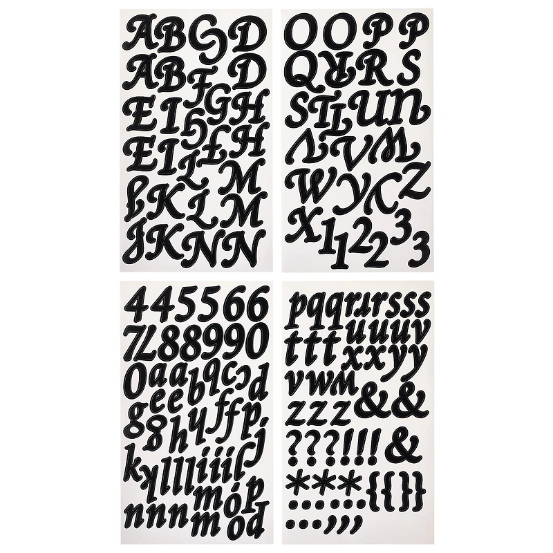 Large Elegant Black Alphabet Stickers Recollections™