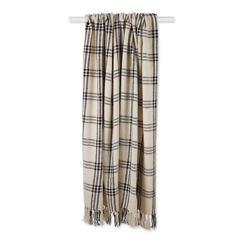 DII® Black Modern Farmhouse Plaid Throw